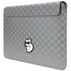 Karl Lagerfeld NFT Saffiano Monogram Iconic Choupette Sleeve - pouzdro na 14" notebook (stříbrné)