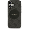 ETUI DO IPHONE 17 do MAGSAFE GUESS ORYGINALNE CZARNE SKÓRZANE MODNE CASE