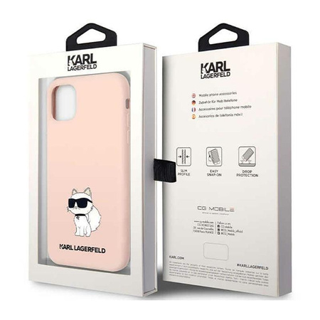 Karl Lagerfeld Silicone NFT Choupette - Coque iPhone 11 (rose)