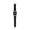 Karl Lagerfeld Saffiano Monogram - Bracelet pour Apple Watch 42/44/45/49 mm (noir)