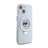 Karl Lagerfeld Ring Stand Choupette Head MagSafe - iPhone 15 Case (white)