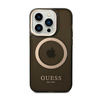 Guess Gold Outline Translucent MagSafe - iPhone 14 Pro tok (fekete)