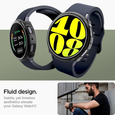 Spigen Liquid Air - Étui pour Samsung Galaxy Watch 7 44 mm (Noir mat)