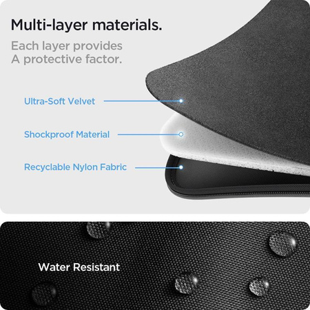 Spigen Basic Laptop Pouch - Laptop Sleeve 13" / 14" (Black)