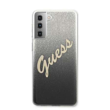 Guess Glitter Gradient Script - Samsung Galaxy S21 Case (black)