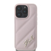 Karl Lagerfeld Quilted Signature - Hülle für iPhone 16 Pro (rosa)