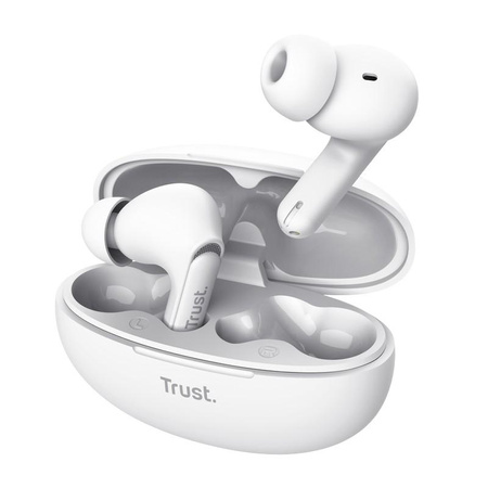 Trust Yavi - TWS wireless Bluetooth dock headphones with charging case & ENC (White)