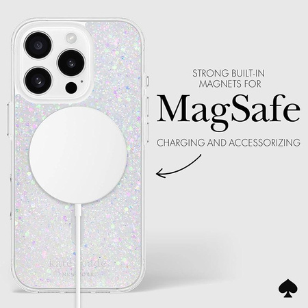 Kate Spade New York Ochranné pouzdro MagSafe - iPhone 16 Pro (s výraznými třpytkami)