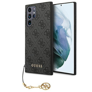 Guess 4G Charms Collection - Étui Samsung Galaxy S22 Ultra (gris)