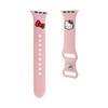 Hello Kitty Silikonová kočičí hlava - Apple Watch řemínek 42/44/45/49 mm (růžový)