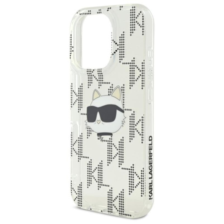 Karl Lagerfeld IML Choupette Head Galvanizované pouzdro - iPhone 16 Pro Max (průhledné)