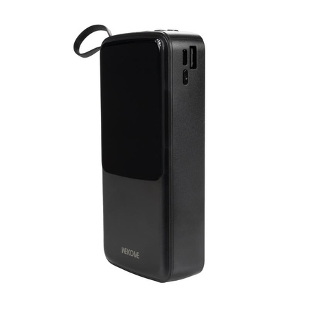 WEKOME WP-10 Pop Digital Series - Power bank 20000 mAh with built-in USB-C / Lightning / Micro USB + USB-A cable (Black)