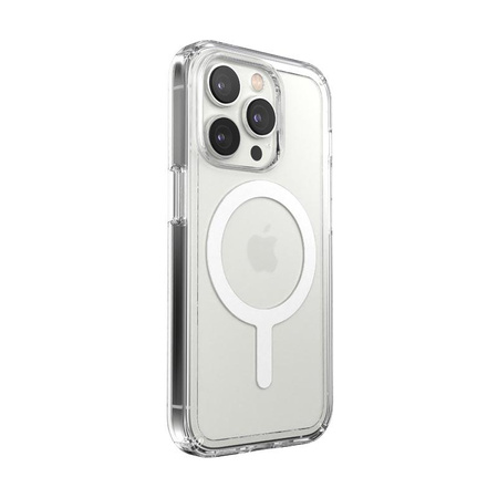 Speck Gemshell + MagSafe - Case for iPhone 14 Pro with MICROBAN half (Clear)