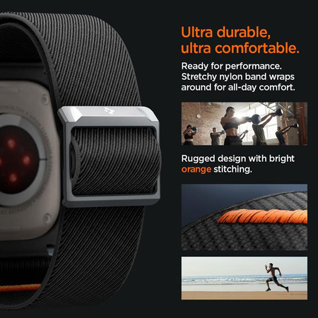 Spigen Lite Fit "Pro" - Pouzdro s řemínkem pro Apple Watch Ultra 1/2 49 mm (Matně černé)