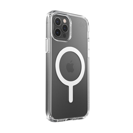 Speck Presidio Perfect-Clear + MagSafe - iPhone 12 / iPhone 12 Pro Case with MICROBAN Coating (Clear)