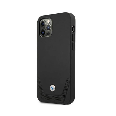 BMW Leather Perforiert - Hülle für iPhone 12 / iPhone 12 Pro (Schwarz)