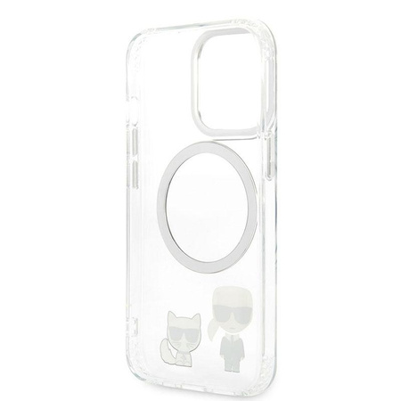 Karl Lagerfeld Karl & Choupette Aluminum MagSafe - iPhone 13 Pro Case (Transparent)