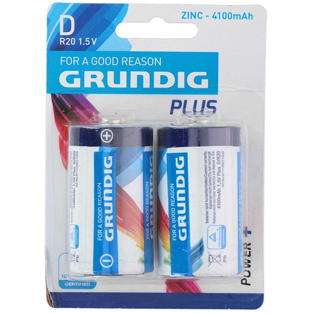 Grundig - Zink D / R20 1,5V 4100mah Akku 2 Stk.