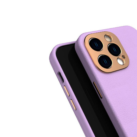 Moshi Napa Slim MagSafe - Étui en cuir pour iPhone 14 Pro Max (Lavender Purple)