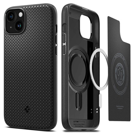 Spigen Mag Armor MagSafe - Etui pour iPhone 15 (Noir mat)