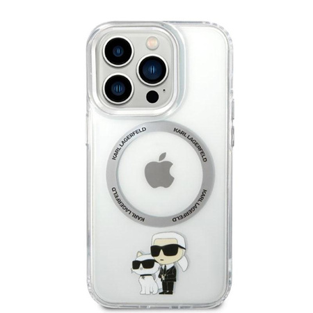 Karl Lagerfeld IML NFT Karl & Choupette MagSafe - Tasche für iPhone 14 Pro (Klar)