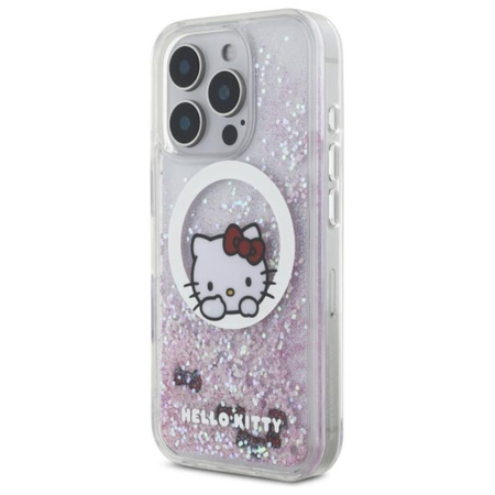 Hello Kitty Liquid Glitter Sweet Kitty Bows MagSafe - Case for iPhone 16 Pro (white)
