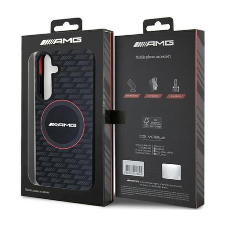 AMG Silicone Carbon Pattern MagSafe - pouzdro pro Samsung Galaxy S24+ (černé)