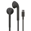 PURO ICON sztereó fülhallgató - USB-C lapos kábeles fejhallgató mikrofonnal és távirányítóval (fekete)