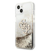Guess Liquid Glitter 4G Big Logo - iPhone 13 mini Tasche (gold)