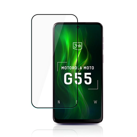 3mk HardGlass Max Lite - Gehärtetes Glas für Motorola Moto G55 5G (Schwarz)