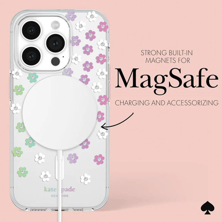 Kate Spade New York Ochranné pouzdro MagSafe - iPhone 15 Pro (Scattered Flowers)