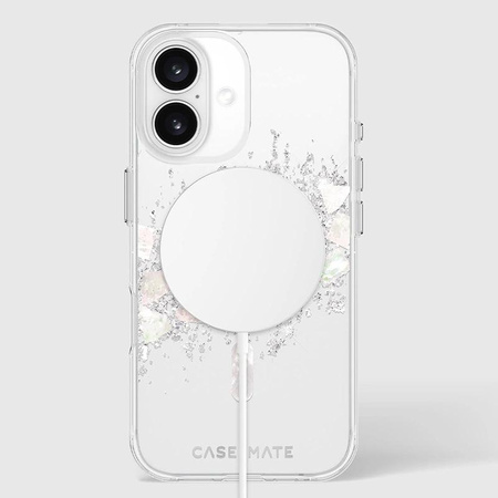 Case-Mate Karat MagSafe - iPhone 16 case decorated with mother of pearl (A Touch of Pearl)