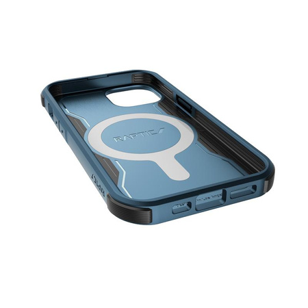 X-Doria Raptic Fort Built MagSafe - gepanzerte Tasche iPhone 14 (Falltest 6m) (Marineblau)