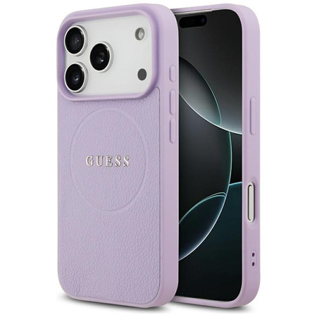 ETUI DO IPHONE 17 PRO do MAGSAFE GUESS FIOLETOWE SKÓRZANE MAGNETYCZNE