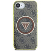 Guess IML Metal Glitter 4G Circle Triangle MagSafe - étui pour iPhone 16e (marron)