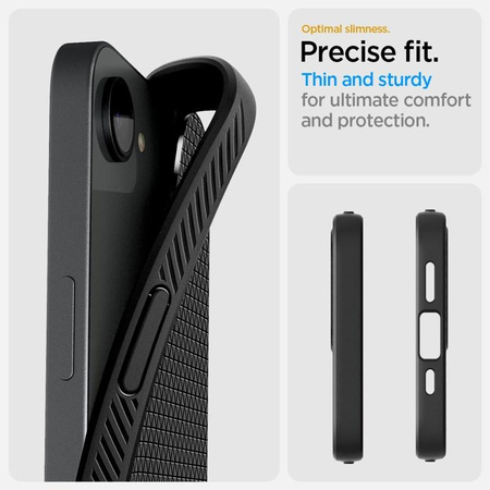 Spigen Liquid Air - Coque pour iPhone 16e (Noir mat)