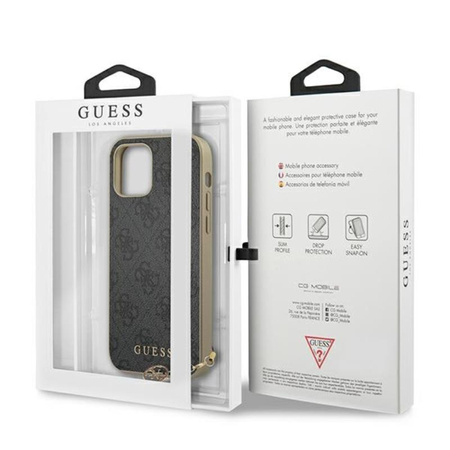 Guess 4G Charms Kollektion - iPhone 12 Pro Max Tasche (grau)
