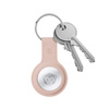 Crong Étui en silicone avec porte-clés - Porte-clés Apple AirTag (rose sable)