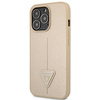 Guess Saffiano Triangle Logo Case - iPhone 13 Pro Case (beige)