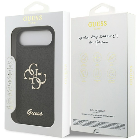 Guess Fixed Glitter Big 4G - Pouzdro iPhone Air (černý)