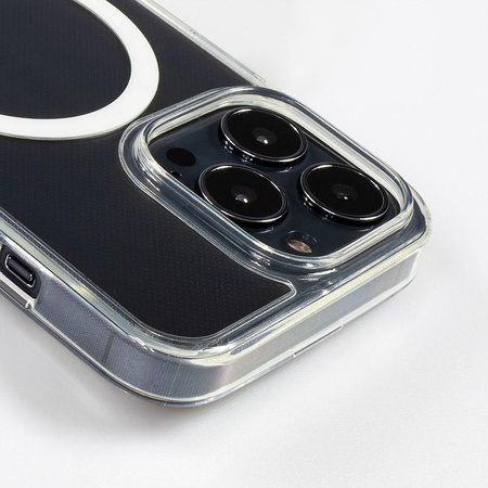 Průhledný kryt Crong MAG - kryt MagSafe pro iPhone 13 mini (průhledný)