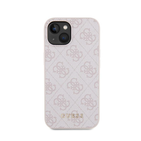 Guess 4G Metal Logo Gold - Tasche für iPhone 15 (Pink)