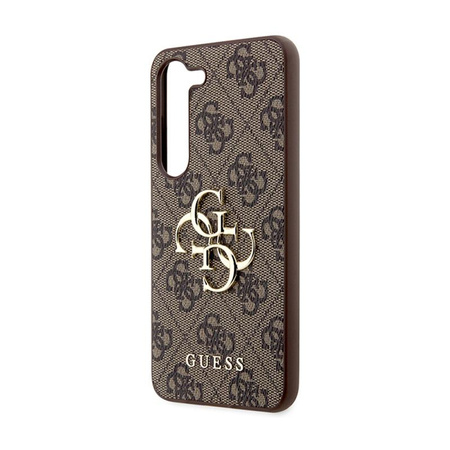 Guess 4G Big Metal Logo - Étui Samsung Galaxy S24+ (marron)