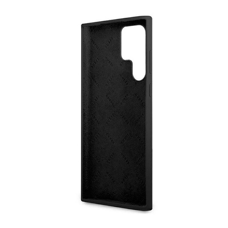 Guess Silicone Script Metal Logo - Samsung Galaxy S23 Ultra Case (black)