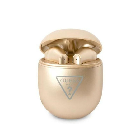 Guess Triangle Logo - TWS headphones + docking station (gold)