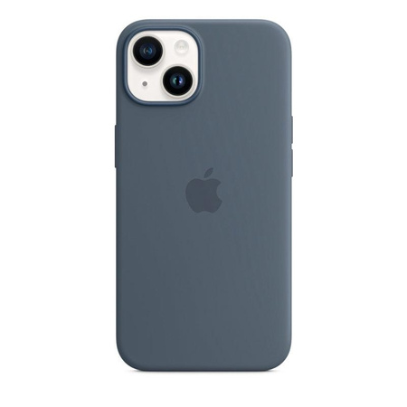 Apple Silicone Case - Silikonowe etui z MagSafe do iPhone 14 (sztormowy błękit)