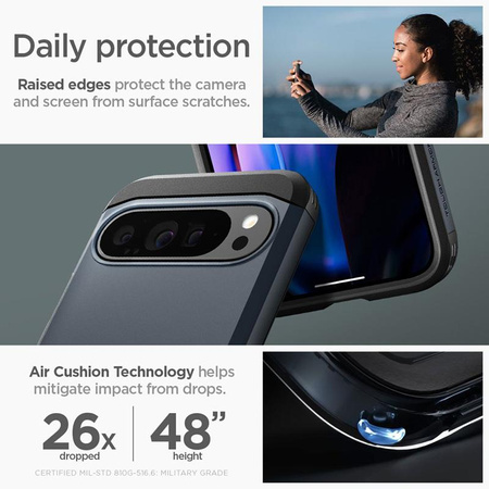 Spigen Tough Armor - pouzdro pro Google Pixel 9 Pro XL (Metal Slate)