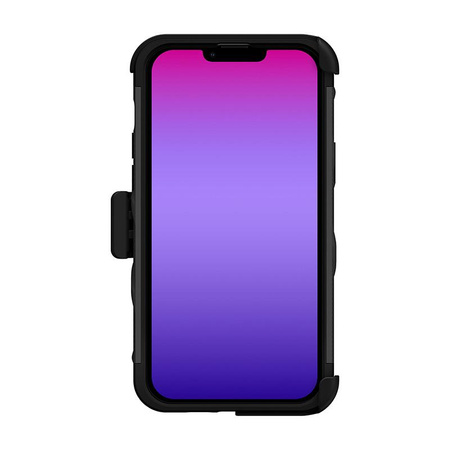 ZIZO BOLT Series - Coque blindée pour iPhone 14 Plus avec écran en verre 9H + étui avec support (noir)