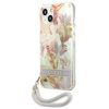 Guess Flower Cord - Etui ze smyczką iPhone 13 mini (Purple)