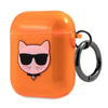 Karl Lagerfeld Choupette Head - pouzdro na Airpods (fluo oranžová)